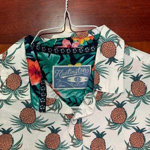 Huntington short sleeve pineapple casual shirt